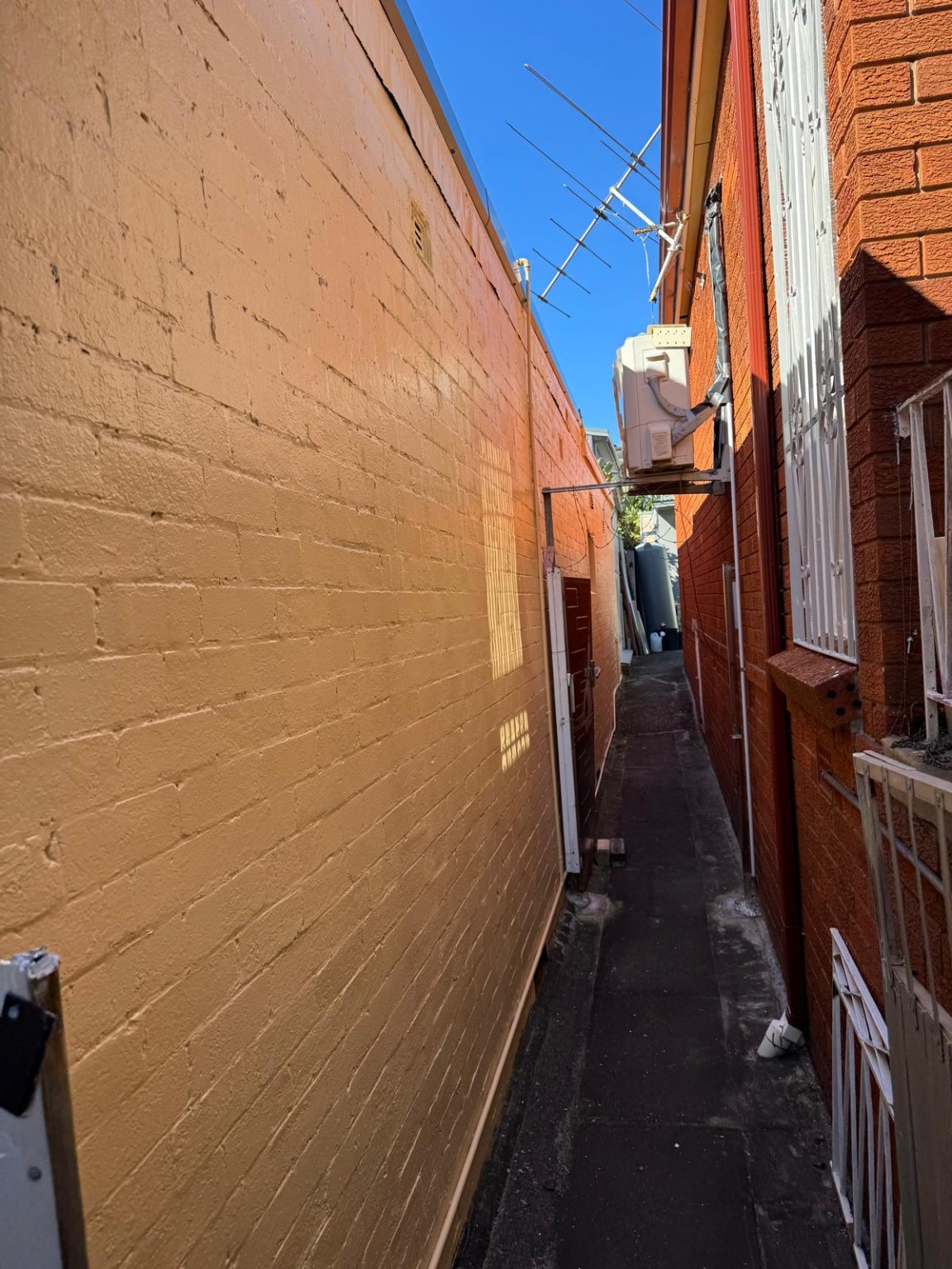 Exterior wall after repainting