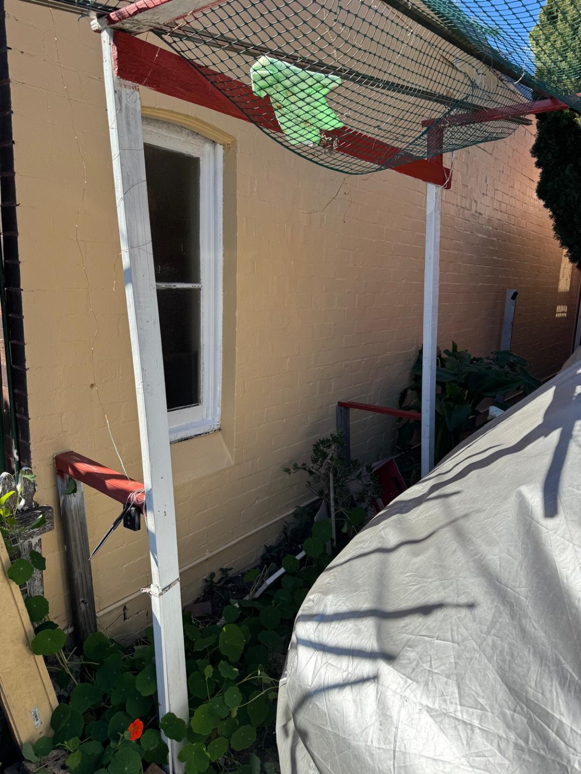 Exterior repainting in progress